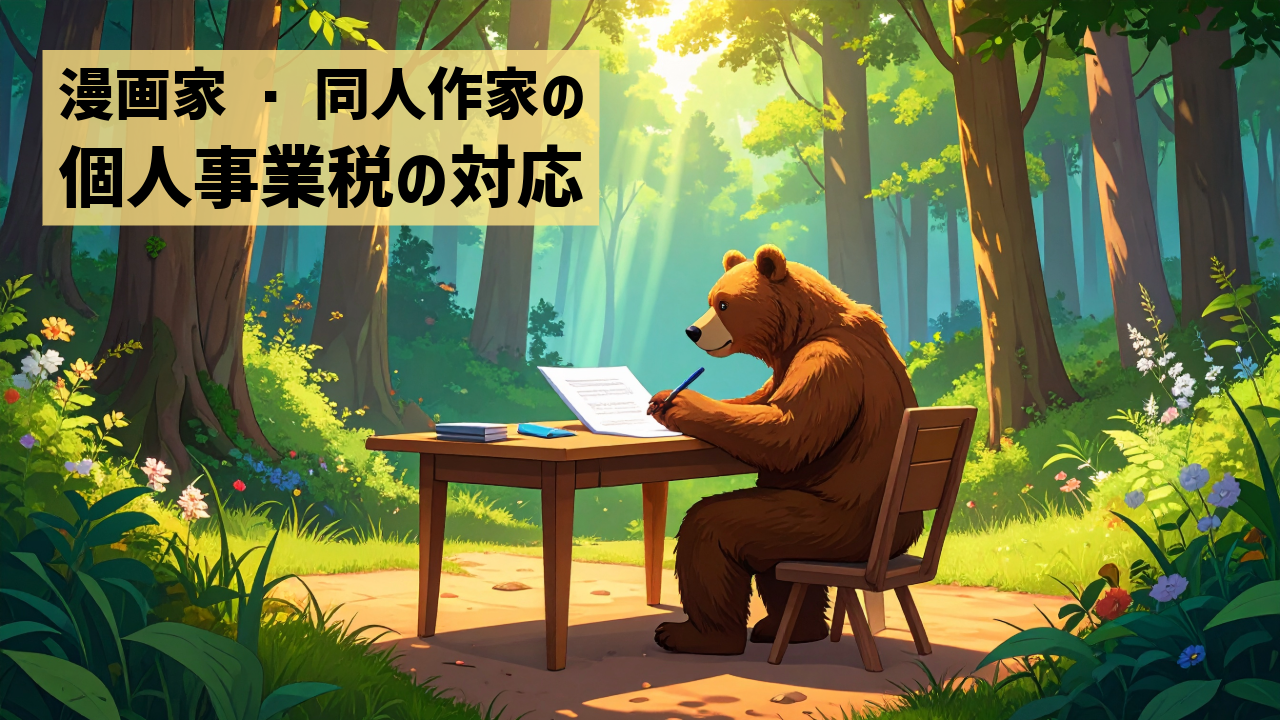 漫画家・同人作家の個人事業税の対応