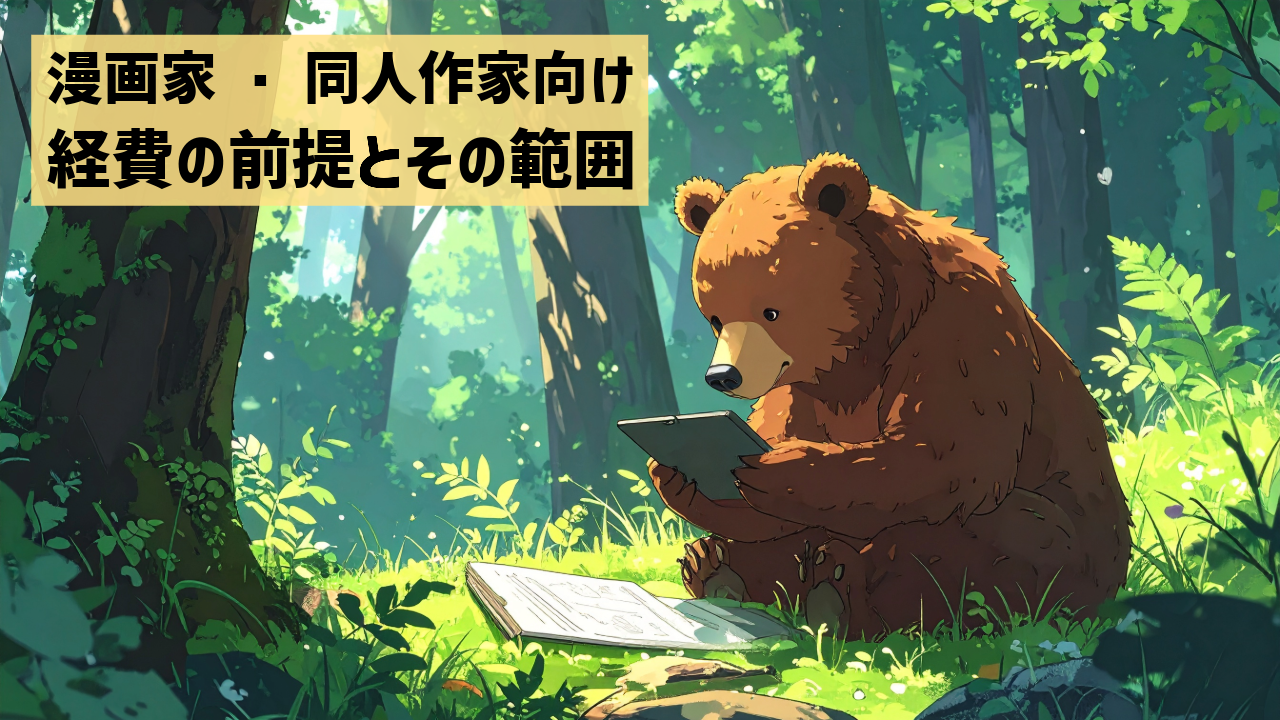 漫画家・同人作家向け　経費の前提とその範囲