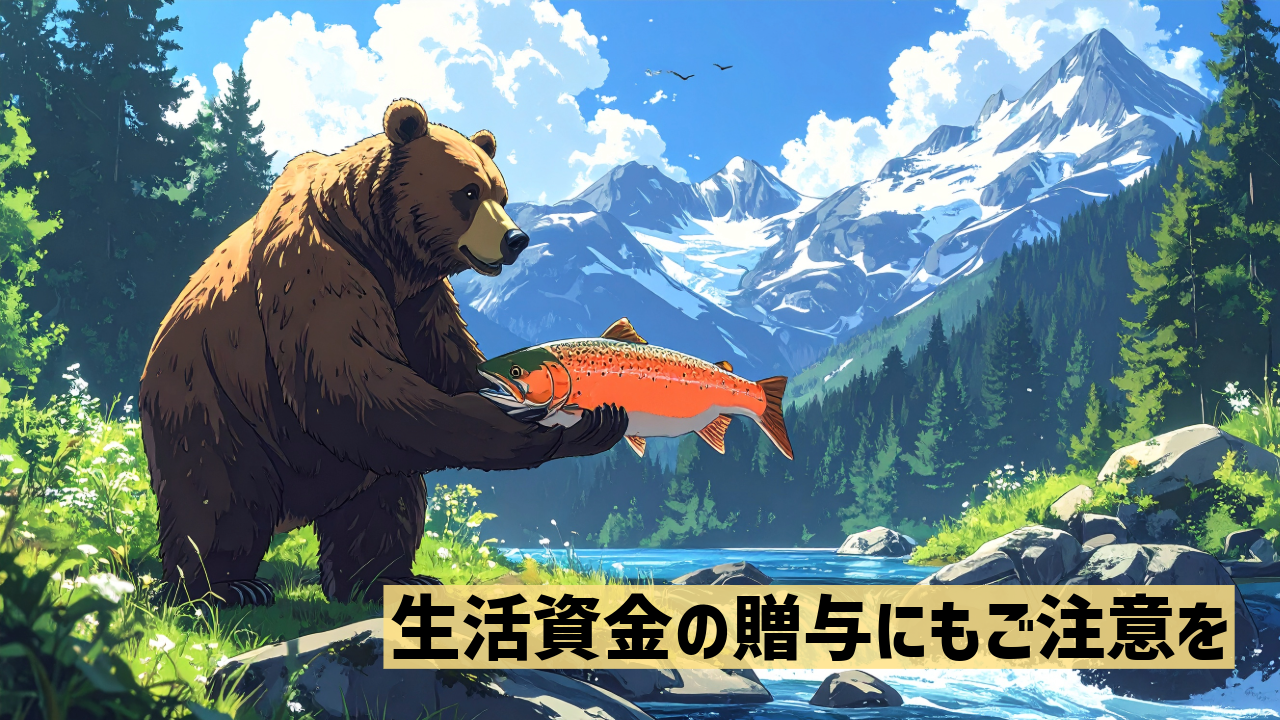 生活資金の贈与にもご注意を