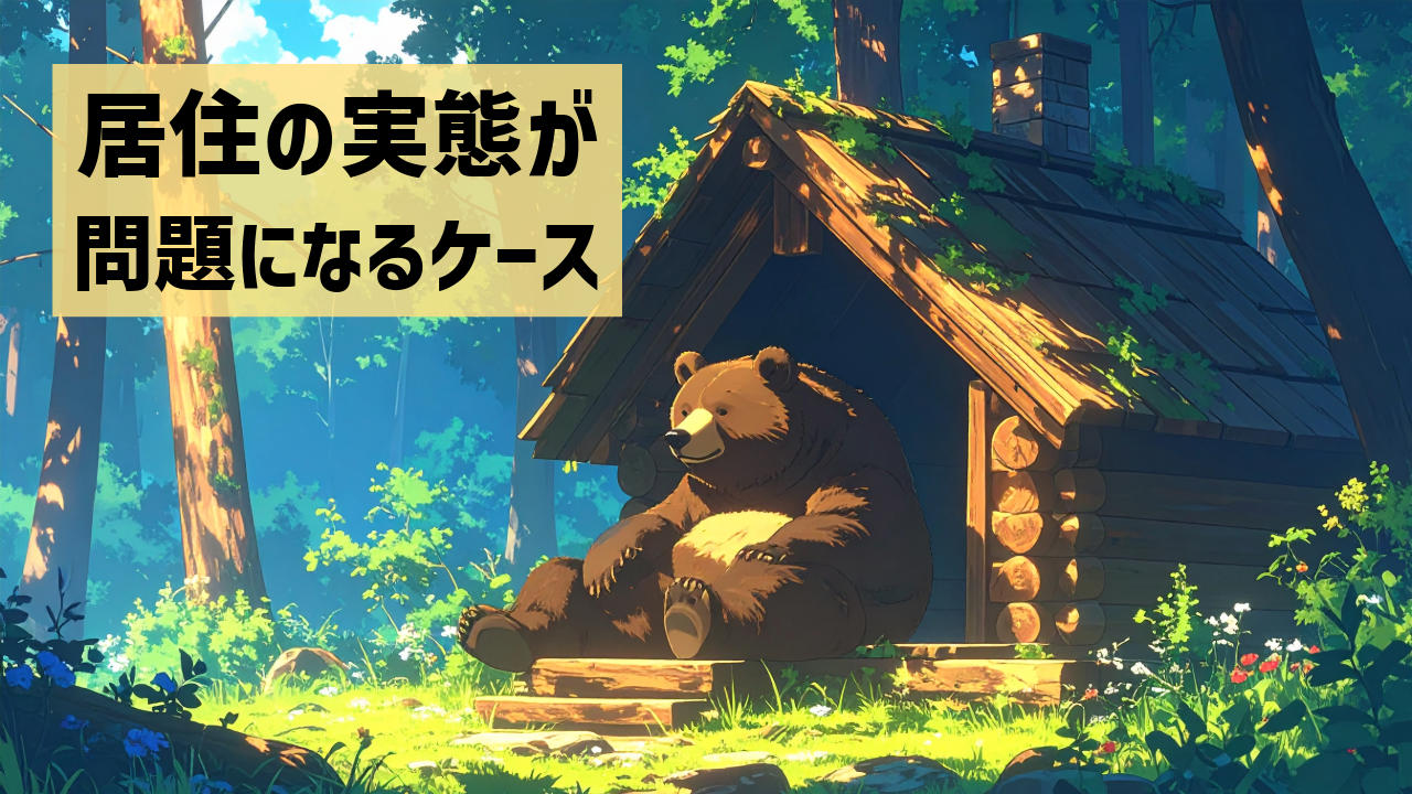 居住の実態が問題になるケース